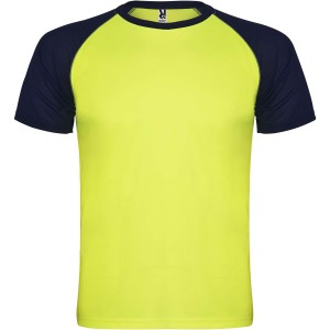 Roly Indianapolis r�vid ujj� gyerek sportp�l�, fluor yellow, navy blue