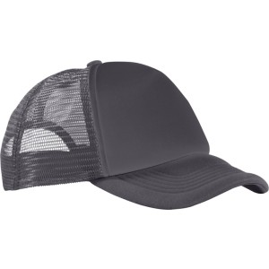 Trucker 5 paneles baseball sapka, szrke/fekete